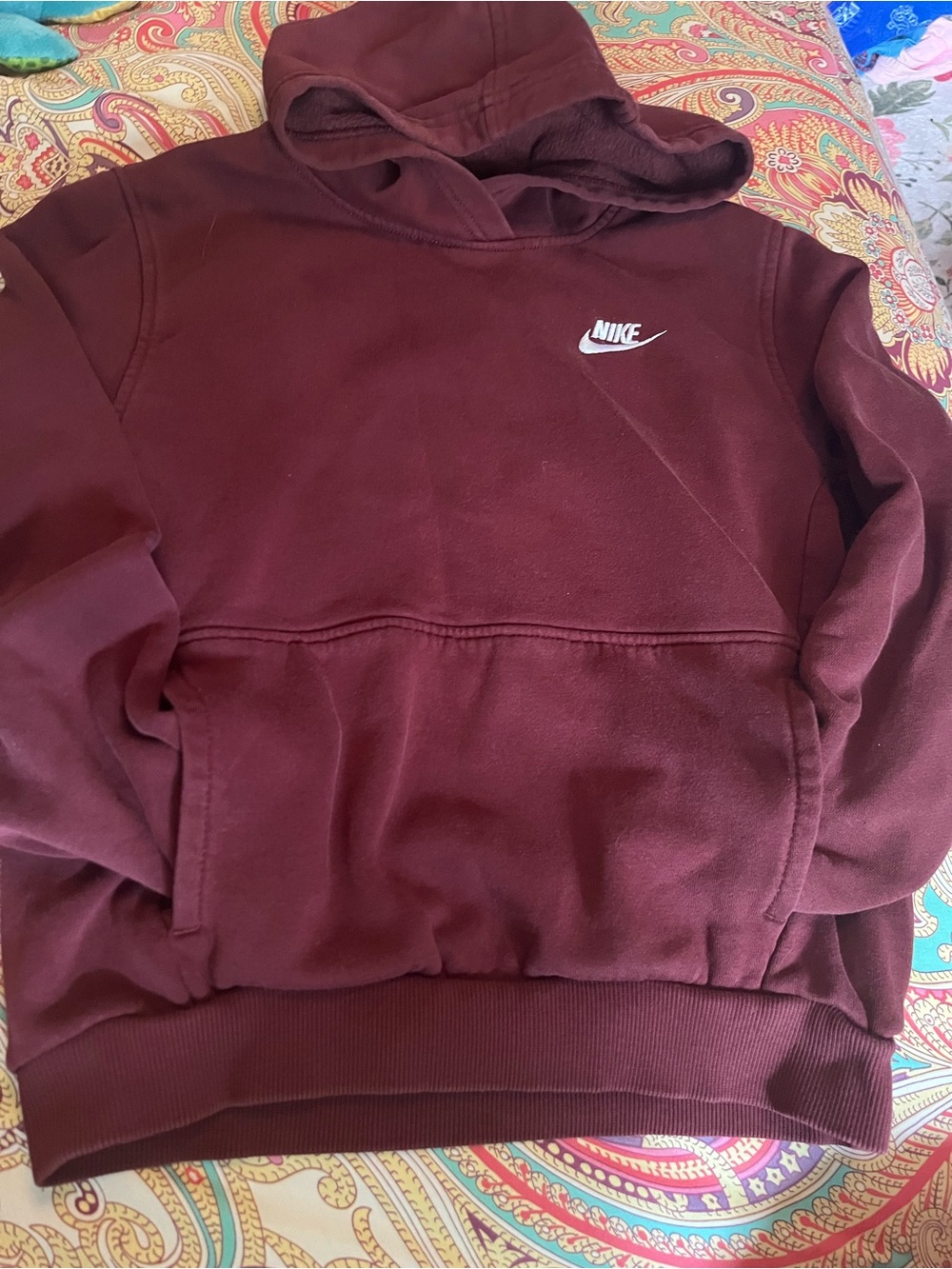 Nike Boy’s Hooded Sweatshirt in Maroon